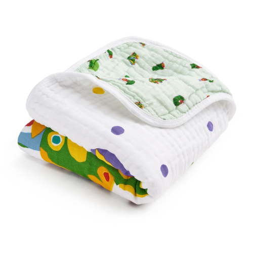 aden + anais Essentials Classic Cotton Muslin Baby Blanket, The Very Hungry Caterpillar Design