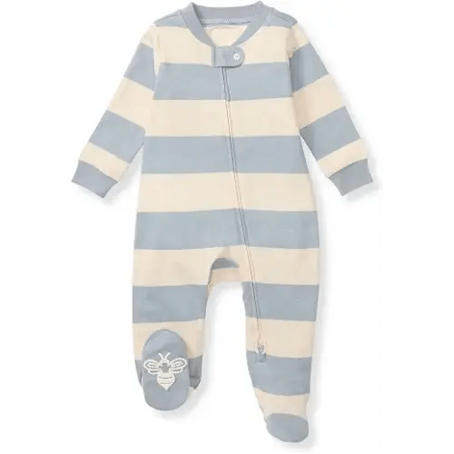 Burt's Bees Baby Organic Cotton Sleep and Play Footed Pajamas for Boys