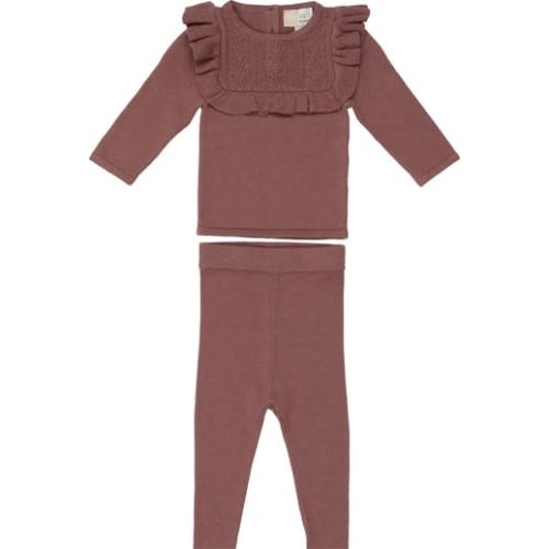 Manière Ruffle Bib Sweater & Pants Set | Nordstromrack