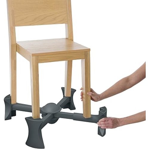 Booster Seat for Kitchen Chair, Charcoal - Goes Under The Chair - Portable Booster for Toddlers and Grown Ups