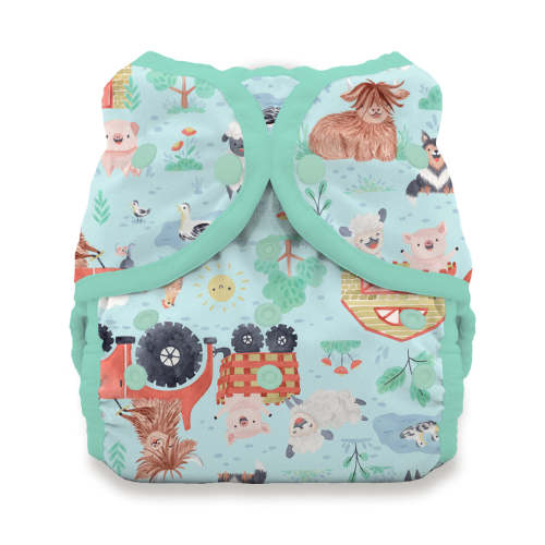 Thirsties Duo Wrap - Snap diaper cover (Size One, Ferm Stockin)