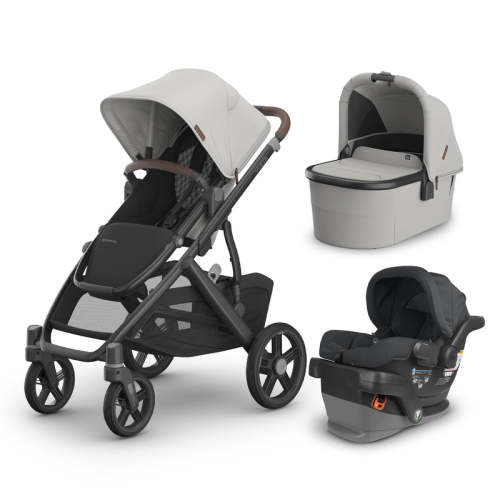UPPAbaby Vista V3 From Birth Complete Travel System (Stroller + Mesa V2 Infant Car Seat + Bassinet V3)  - Savannah / Jake / Savannah