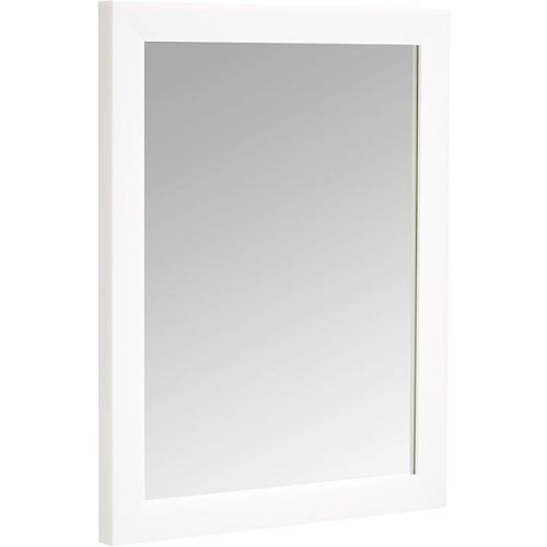 Amazon Basics Rectangular Wall Mount Mirror 16" x 20", Standard Trim, White
