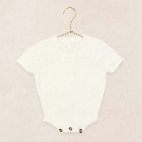 Knit Onesie - Ivory Newborn- 3 month