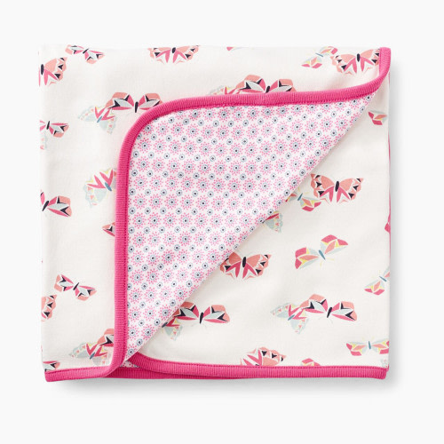 Tea Collection Reversible Blanket - Flutterby, One Size
