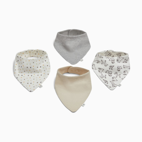 Small Story Solid Bandana Bib 4 Pack - Crazy Dogs