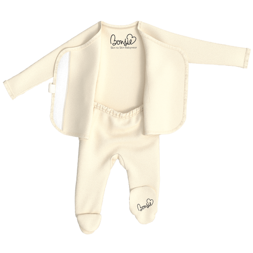 Footie - Oat – Bonsie Skin to Skin Babywear