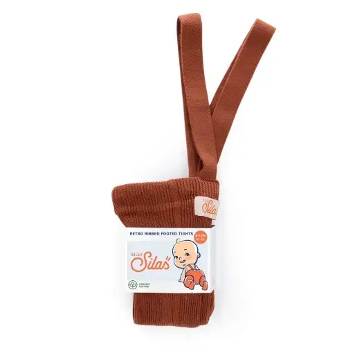Silly Silas Footed Tights with Braces - Cinnamon – About Baby Shop®