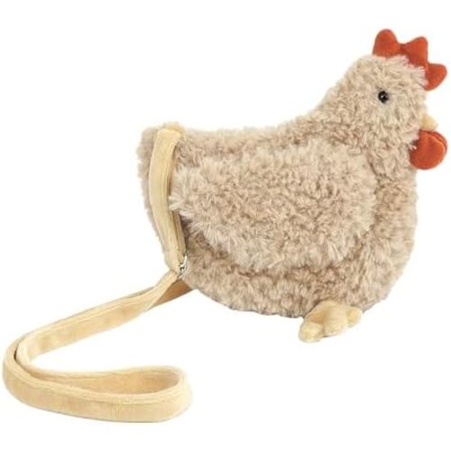 MON AMI Plush Crossbody Purse – Soft Shoulder Bag with Adjustable Strap & Zipper Closure for Girls & Toddlers