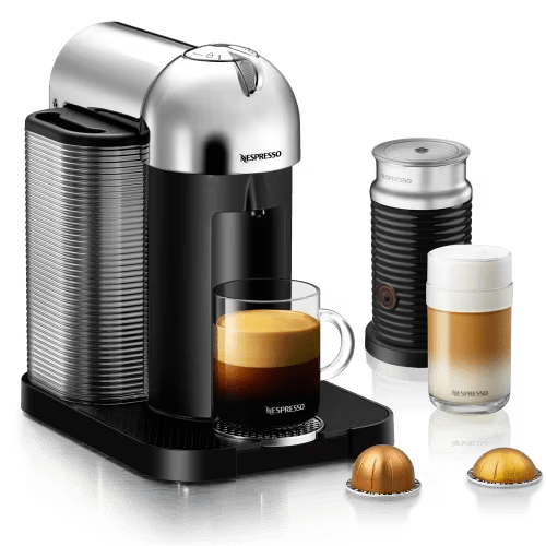 Vertuo Chrome & Aeroccino3 Milk Frother