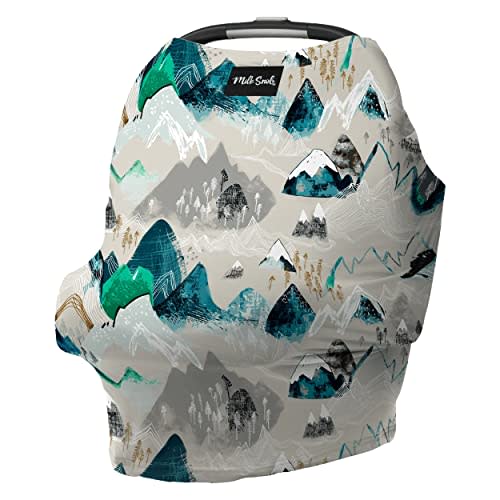 Milk Snob Original 5-in-1 Cover - Added Privacy for Breastfeeding, Baby Car Seat, Carrier, Stroller, High Chair, Shopping Cart, Lounger Canopy - Newborn Essentials, Nursing Top, Rocky Mountain