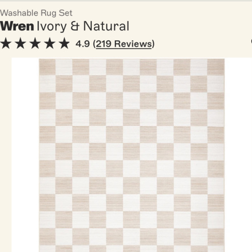 Wren - Ivory/Natural - Washable Rug– Tumble