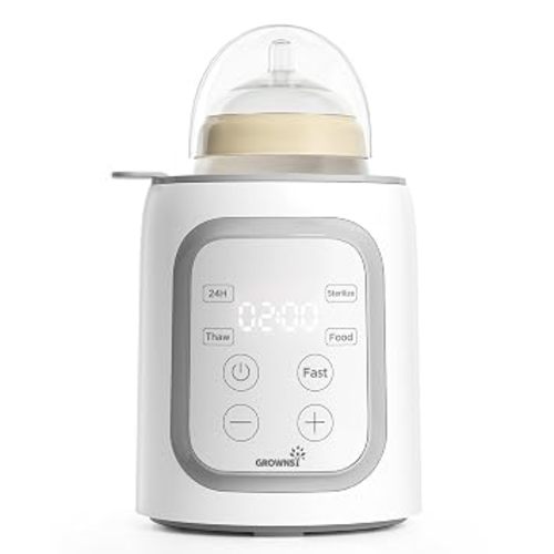 Grownsy 8-in-1 OG Fast Bottle Warmer with Timer, Gray