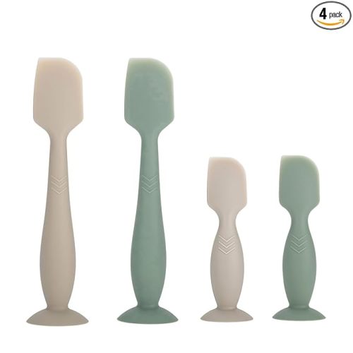 Baby Diaper Cream Spatula Applicator, 4 Pack Butt Spatula Diaper Rash Cream Applicator for Butt Paste Diaper Cream, Newborn Baby Essentials, 2 Large and 2 Mini Sizes