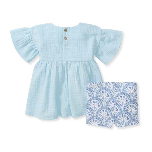 Dotted Muslin Organic Cotton Girl Top & Shorts Set – Burt's Bees Baby