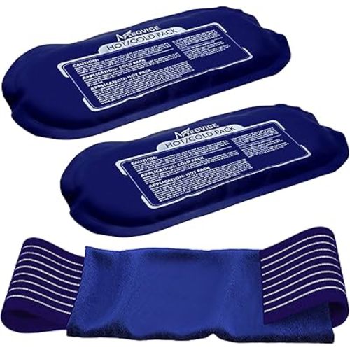 Reusable Hot and Cold Ice Packs for Injuries (3-Piece Set), Joint Pain, Muscle Soreness and Body Inflammation - Reusable Gel Wraps - Adjustable & Flexible for Knees, Back, Shoulders, Arms and Legs
