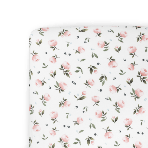 Stretch Knit Crib Sheet - Watercolor Rose