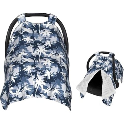 Palm Tree Camouflage Baby Car Seat Canopy Nursing Cover for Newborn Car Seat Breastfeeding Covers Blanket Newborn Shower Gift