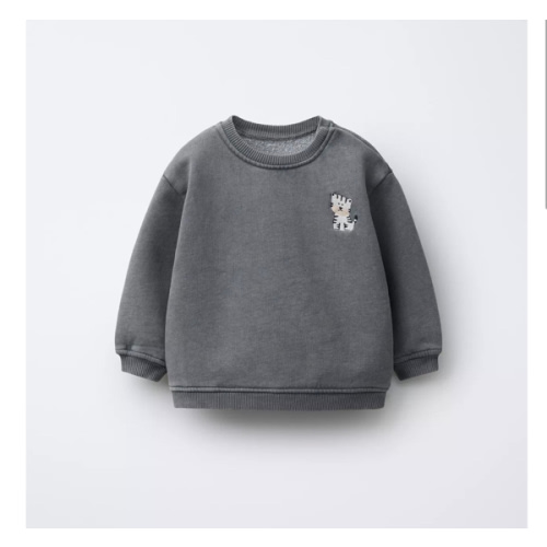 EMBROIDERED WASHED EFFECT SWEATSHIRT - Anthracite grey | ZARA United States