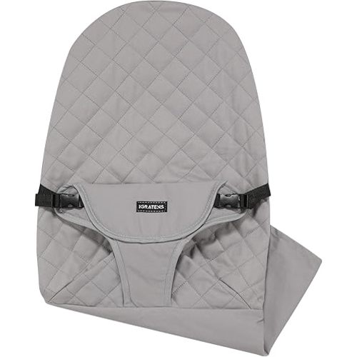Fabric Seat for Bouncer - Cover for Baby Bjorn Bouncer Balance Soft & Bliss, 100% Cotton, Skin -Friendly, Machine Washable, Light Grey