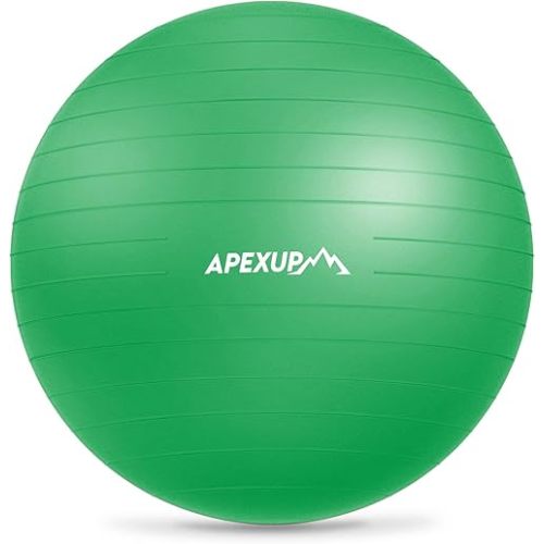 APEXUP Yoga Ball Exercise Ball Anti Slip Heavy Duty for Fitness, Balance & Core Workout