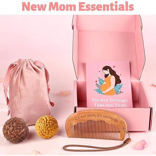 3 Pcs Birthing Comb & Acupressure Massage Ball Set
