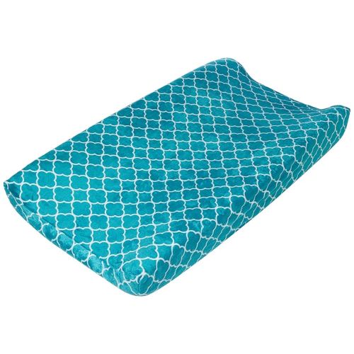 Summer Ultra Plush Changing Pad Cover, Teal Medallion