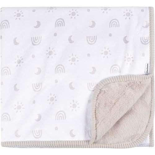 Gerber Baby Neutral Boho Rainbow Plush Blanket