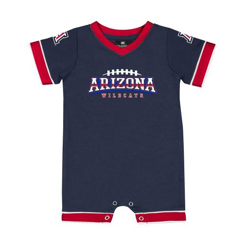 Colosseum Infant Arizona Wildcats Candy Kingdom Navy Red Romper