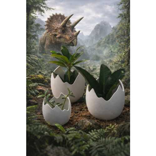 Dinosaur Egg Planter: Modern Jurassic Garden Decor
