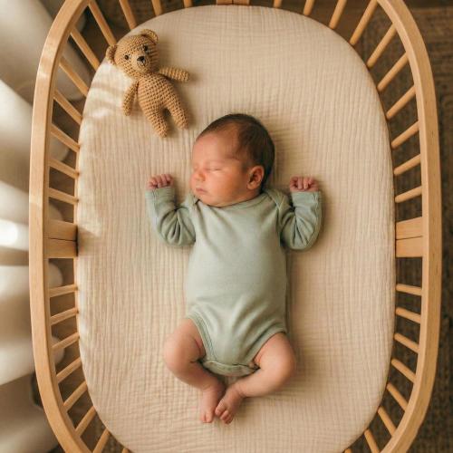 Muslin Sheets for Stokke V2 V3 Cribs - Organic Cotton Fitted for Sleepi