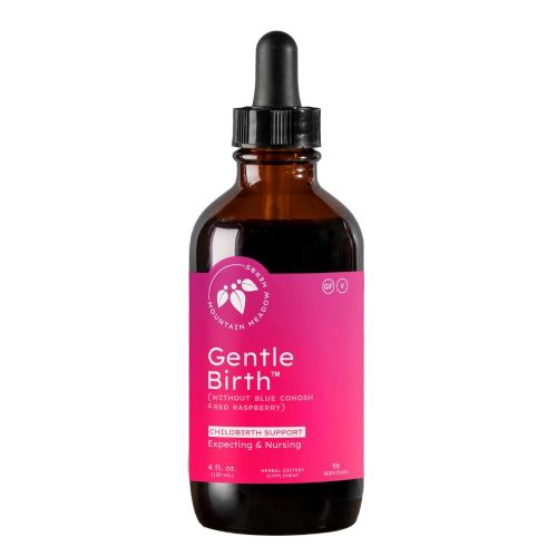 Mountain Meadow Herbs Gentle Birth for Birth Prep/Labor Prep, Fast Acting Liquid Herbal Extract for Childbirth Support w/o Blue Cohosh - 4oz