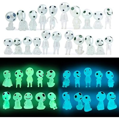 CCINEE 20Pcs Glow in Dark Tree Elves Fairy Luminous Ghost Micro Landscape Accessories Miniature Tree Elves Decoration for Garden Landscape Aquarium Dollhouse Potted Plants Decoration