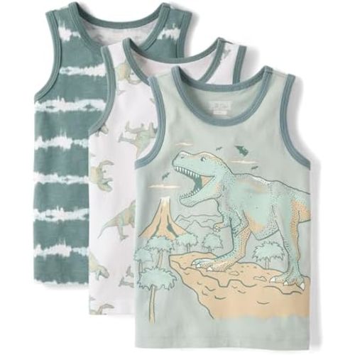 The Children's Place Camiseta sin mangas para niños pequeños y niños de colores variados