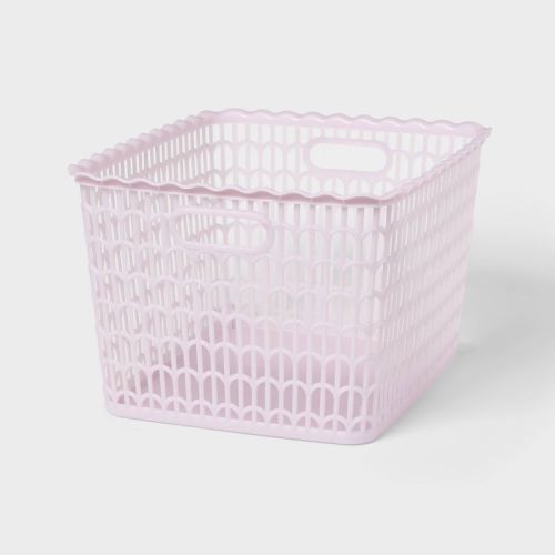 Wave Scallop Decorative Basket Large Purple - Brightroom™