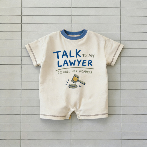 TALK TO MY LAWYER I CALL HER MOMMY Baby Romper