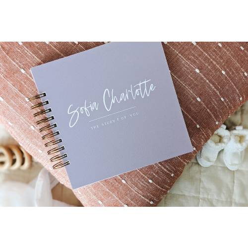 Story of You Baby Book Personalized With Name (More Colors) | Modern Baby Shower Pregnancy Gift First Year Journal Adoption & LGBTQ Friendly
