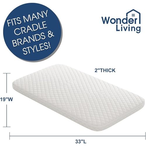 Bassinet Mattress - 19" x 33" x 2''