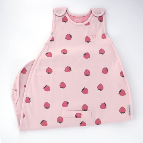 4 Season® Ultimate Baby Sleep Bag, Merino Wool & Organic Cotton, Strawberry