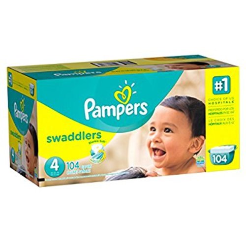 Pampers Swaddlers Disposable Diapers Size 4, 104 Count, GIANT