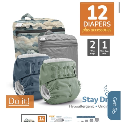 Cloth Diaper Bundle - Do It! | Rumparooz G3 Stay Dry Original :: 12 pa