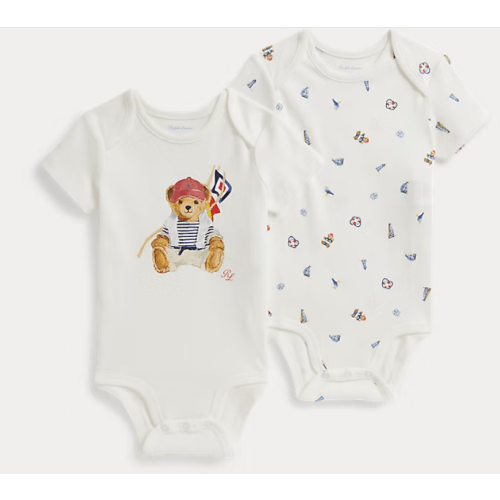 Polo Bear Cotton Bodysuit 2-Pack