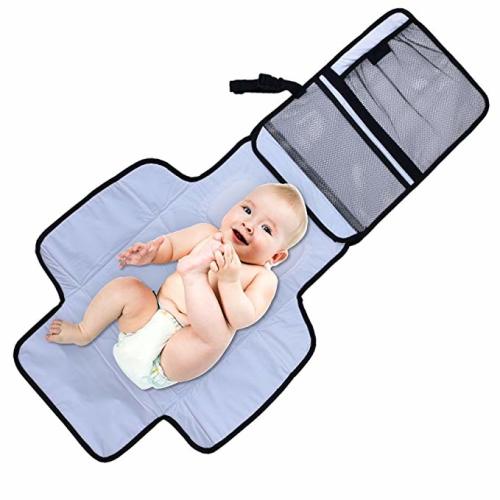 Aautoo Baby Portable Changing Pad Diaper Changing Station Built-in Head Cushion Portable Travel Diapering Changing Pad On The Go Baby Shower Baby Registry Must Have