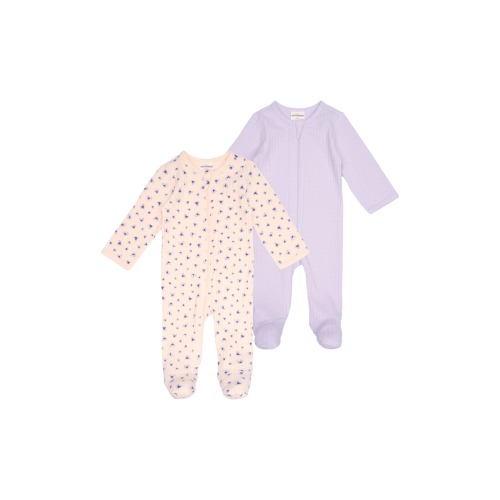 2-Pack Ribbed Zip Up Footies