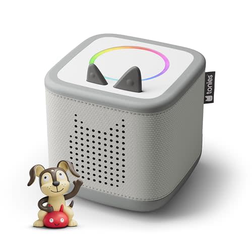 Toniebox 2 Audio Player Starter Set for Kids 1+ with Playtime Puppy - Moon Gray