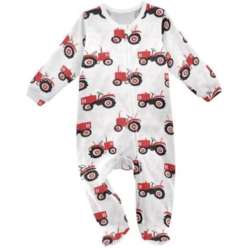 Baby One-Piece Footies Fishes Newborn Long Sleeve Rompers Jumpsuit for Boys Girls 0-24 Months