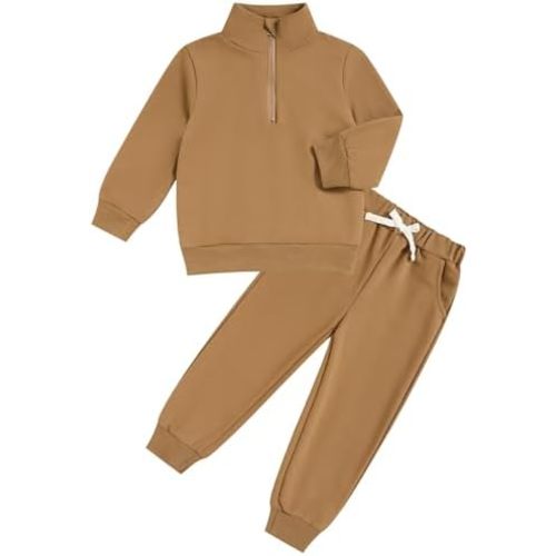 GRNSHTS Toddler Matching Outfits Boy and Girl Fall Clothes Baby Long Sleeve Winter Sweatsuit Sets 2-6Y