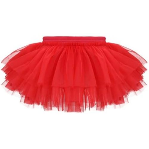 Baby Girls Soft Fluffy Tutu Skirt with Diaper Cover, Tulle Dress Skirt 3 Layers Soft for Newborn,Toddler