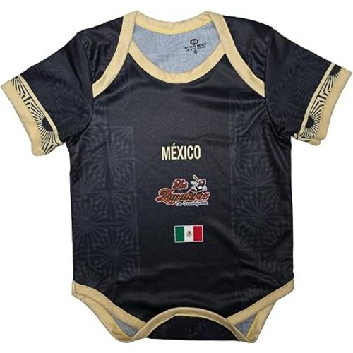 Mexico Baby Outfit Infant bodysuit Fan Mexico Baseball Teams Lightweight Black