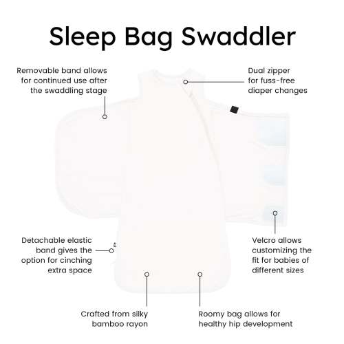 Sleep Bag Swaddler in Cloud | Newborn Sleep Sack | Kyte Baby